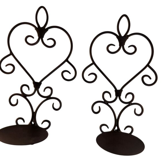 Decorative Wrought Iron Wall Sconce Candle Holder Scroll Design Accent 12x7 Inch - Picture 12 of 14